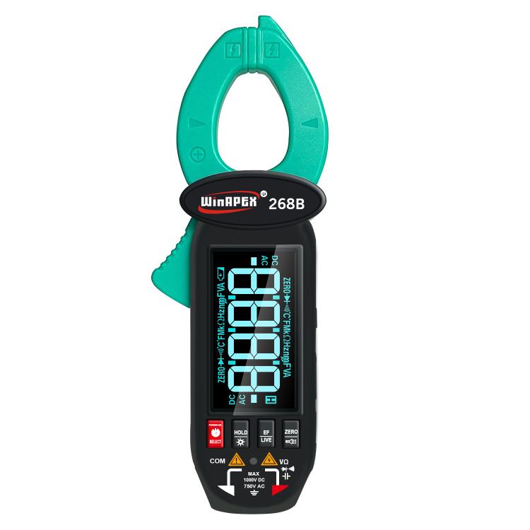 Pinza amperometrica WINAPEX Misuratore di tensione e corrente AC/DC ad alta precisione, 268B Pinza amperometrica WINAPEX Misuratore di tensione e corrente AC/DC ad alta precisione, 268B